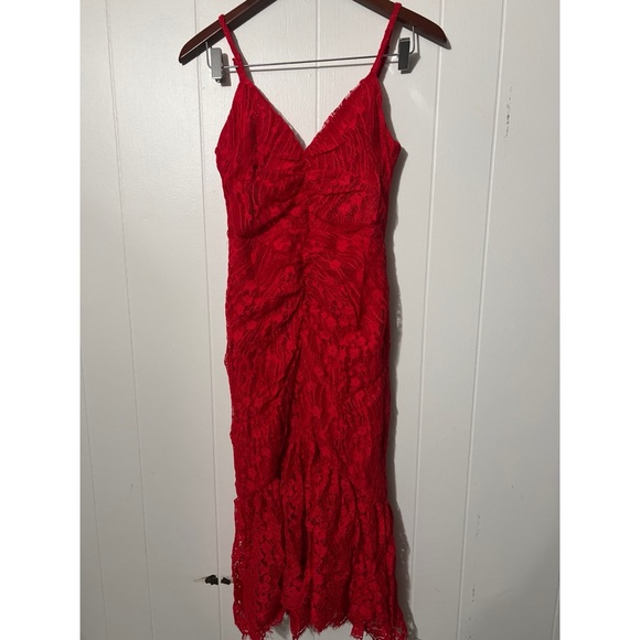 NBD Dresses & Skirts - NBD Vibrant Red Midi Dress